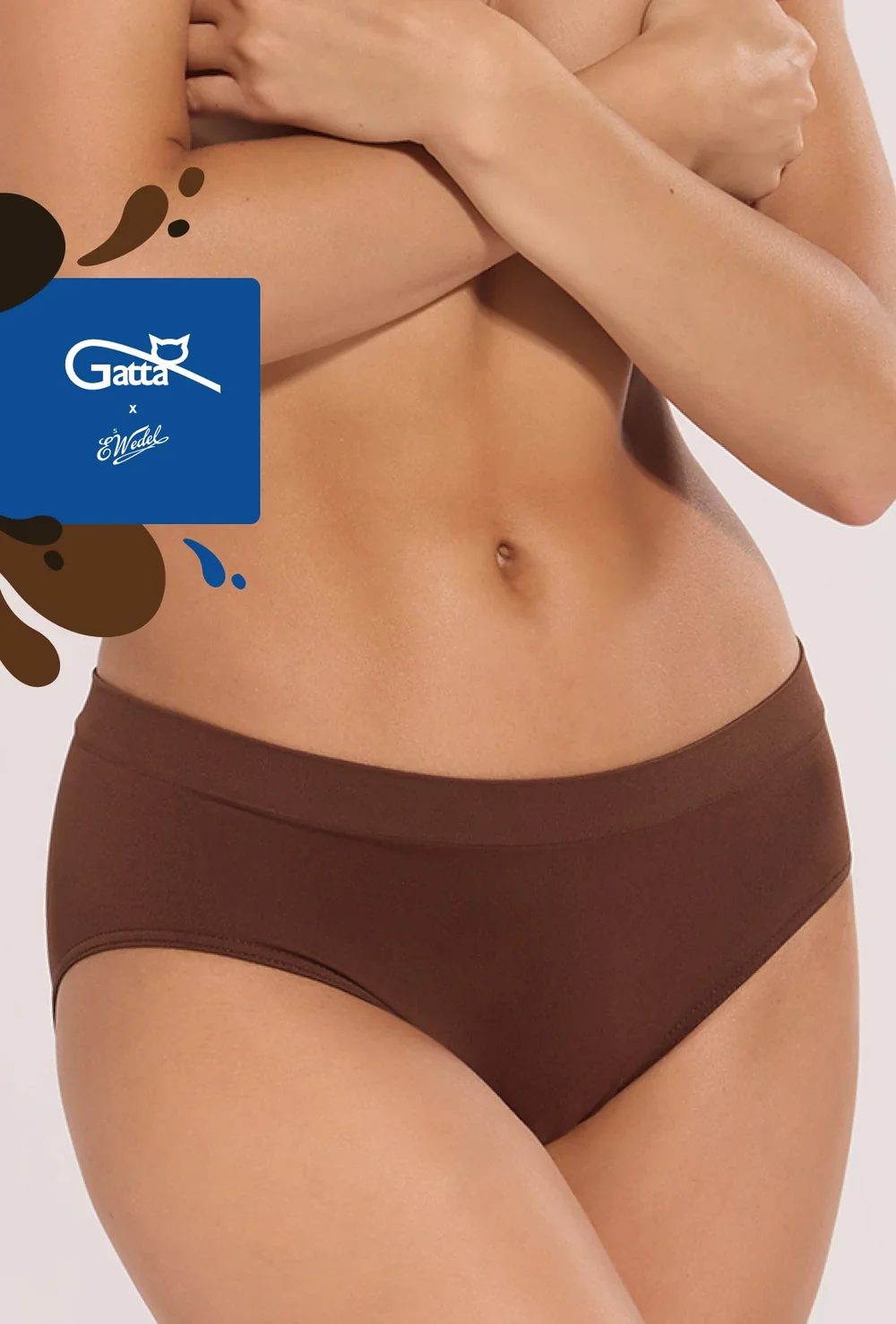 3-pak majtek o fasonie bikini w odcieniach czekolady – Gatta x Wedel - Image 10
