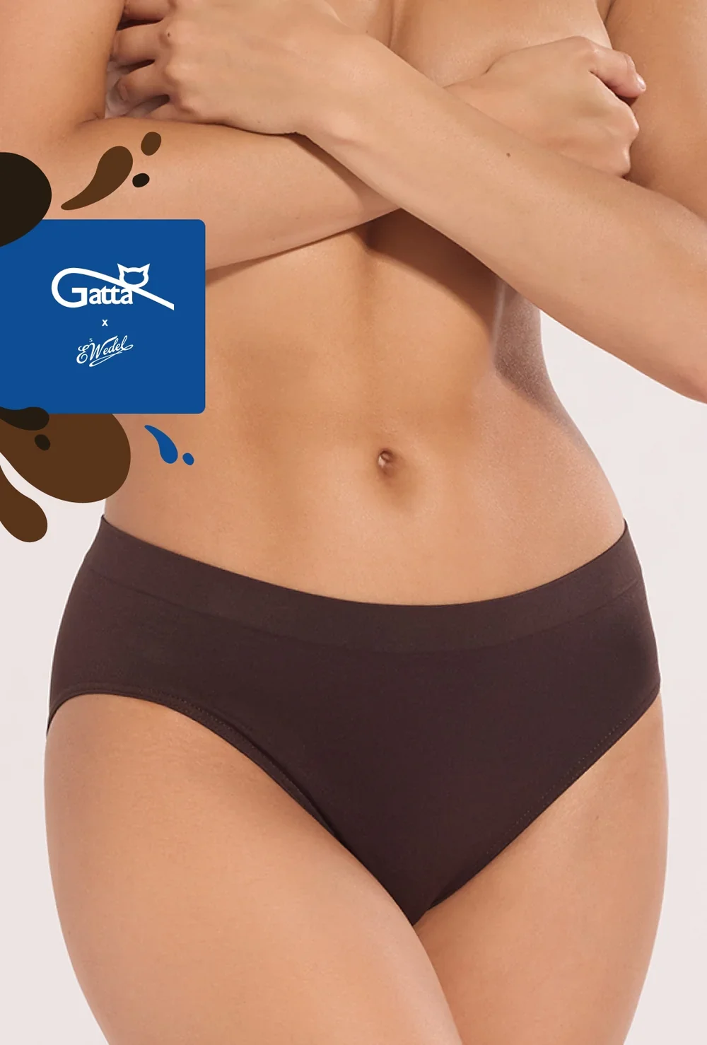 3-pak majtek o fasonie bikini w odcieniach czekolady – Gatta x Wedel - Image 6