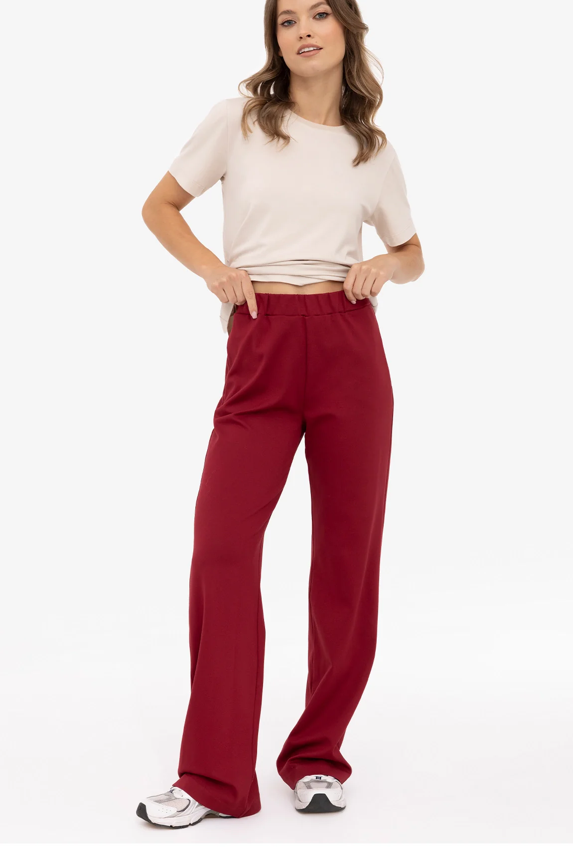 Bordowe spodnie Rosa - Image 3