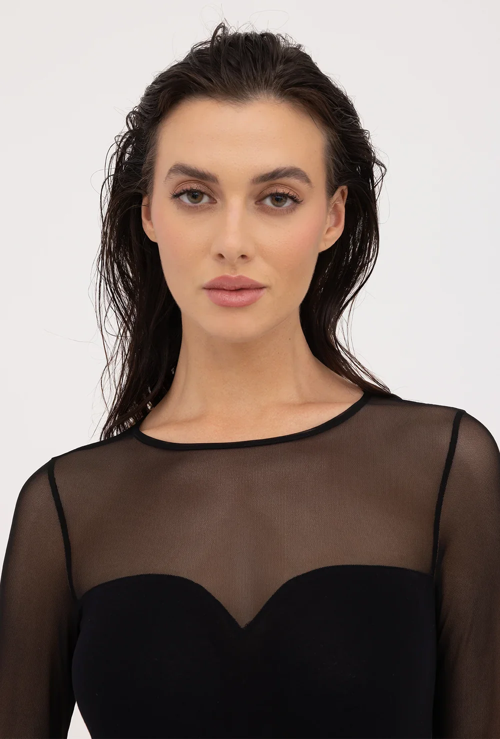 Czarne body z siateczką Elisa - Image 4