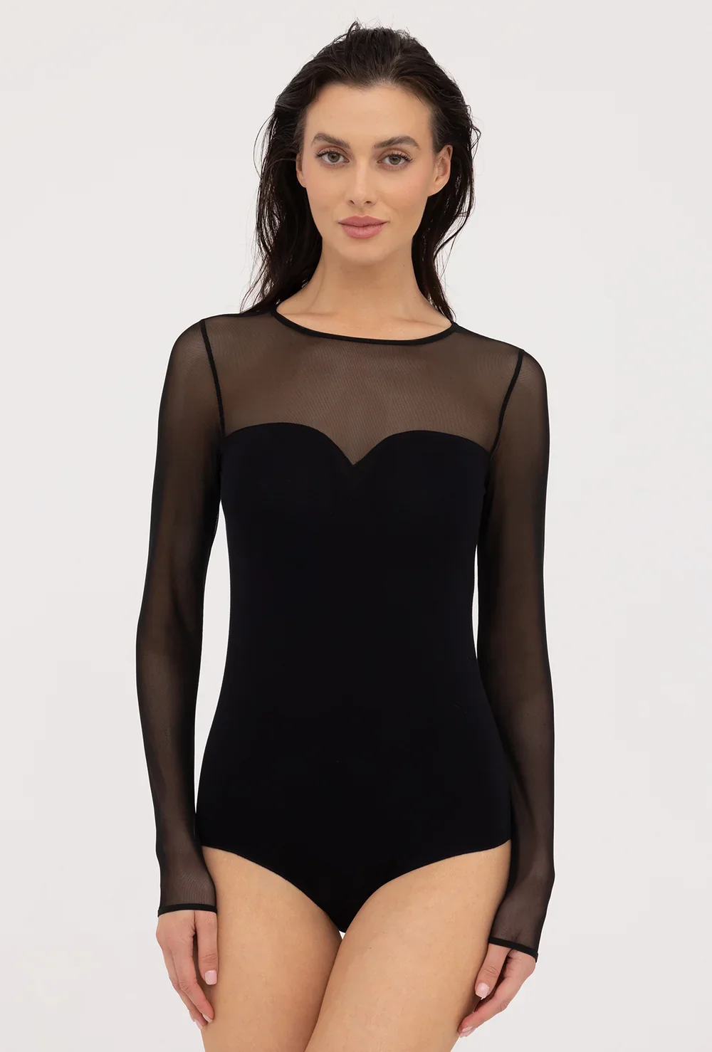 Czarne body z siateczką Elisa - Image 6