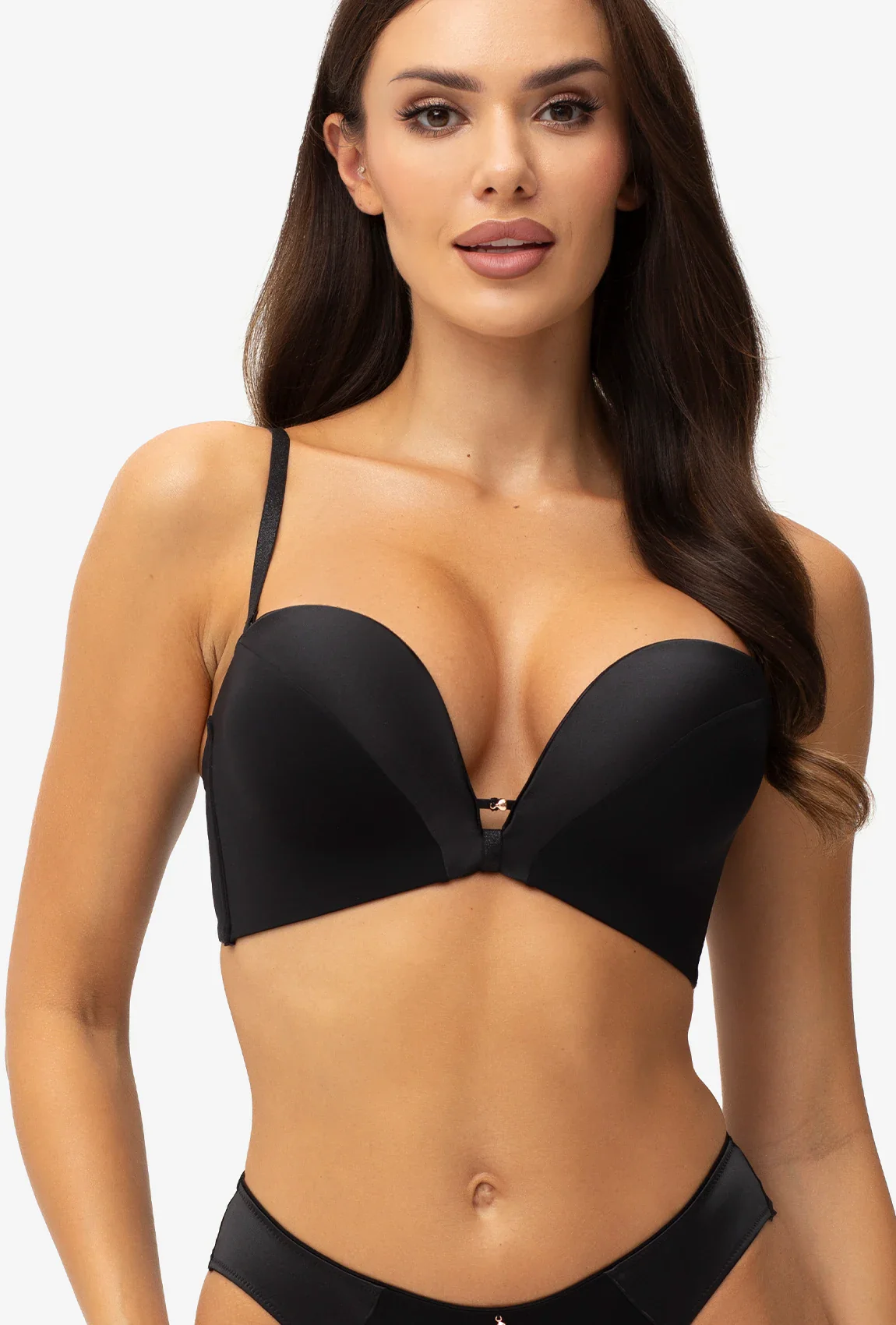 Czarny biustonosz push up Jolie