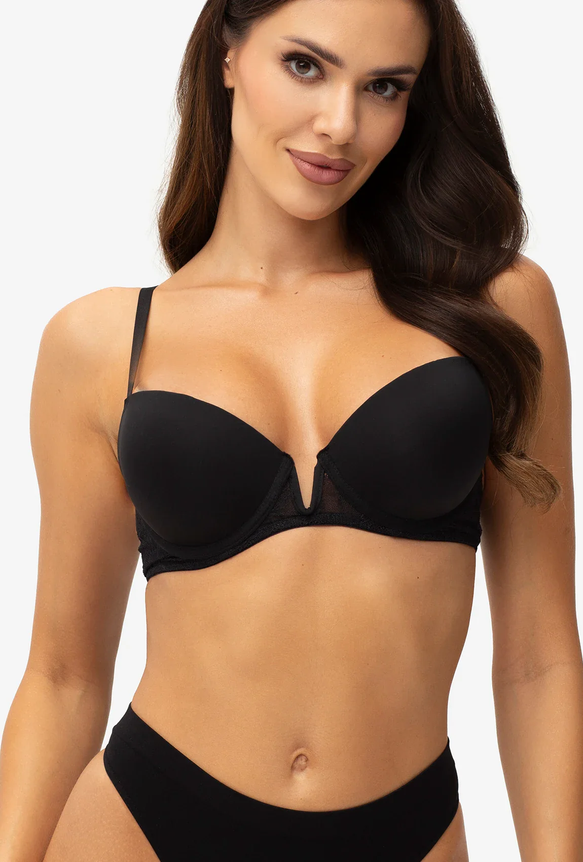 Czarny biustonosz push-up LouLou