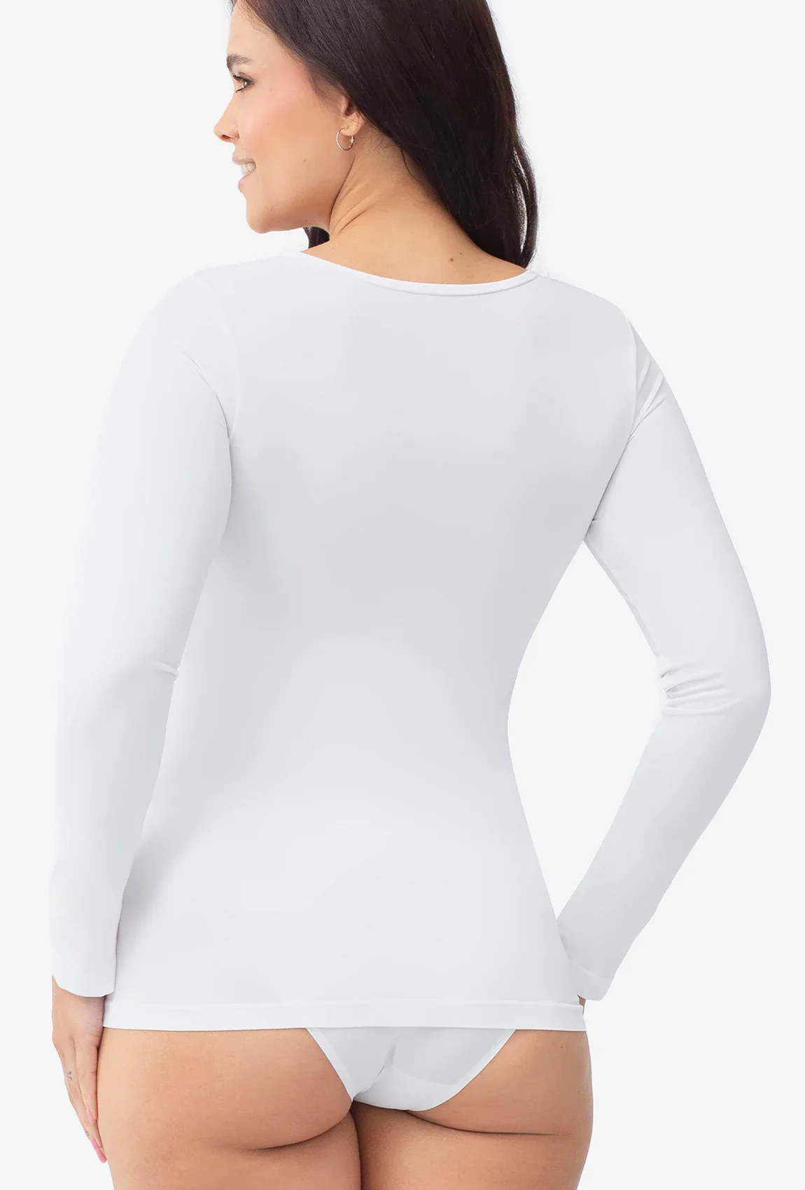 Dopasowana bluzka z długim rękawem T-shirt L - Image 5