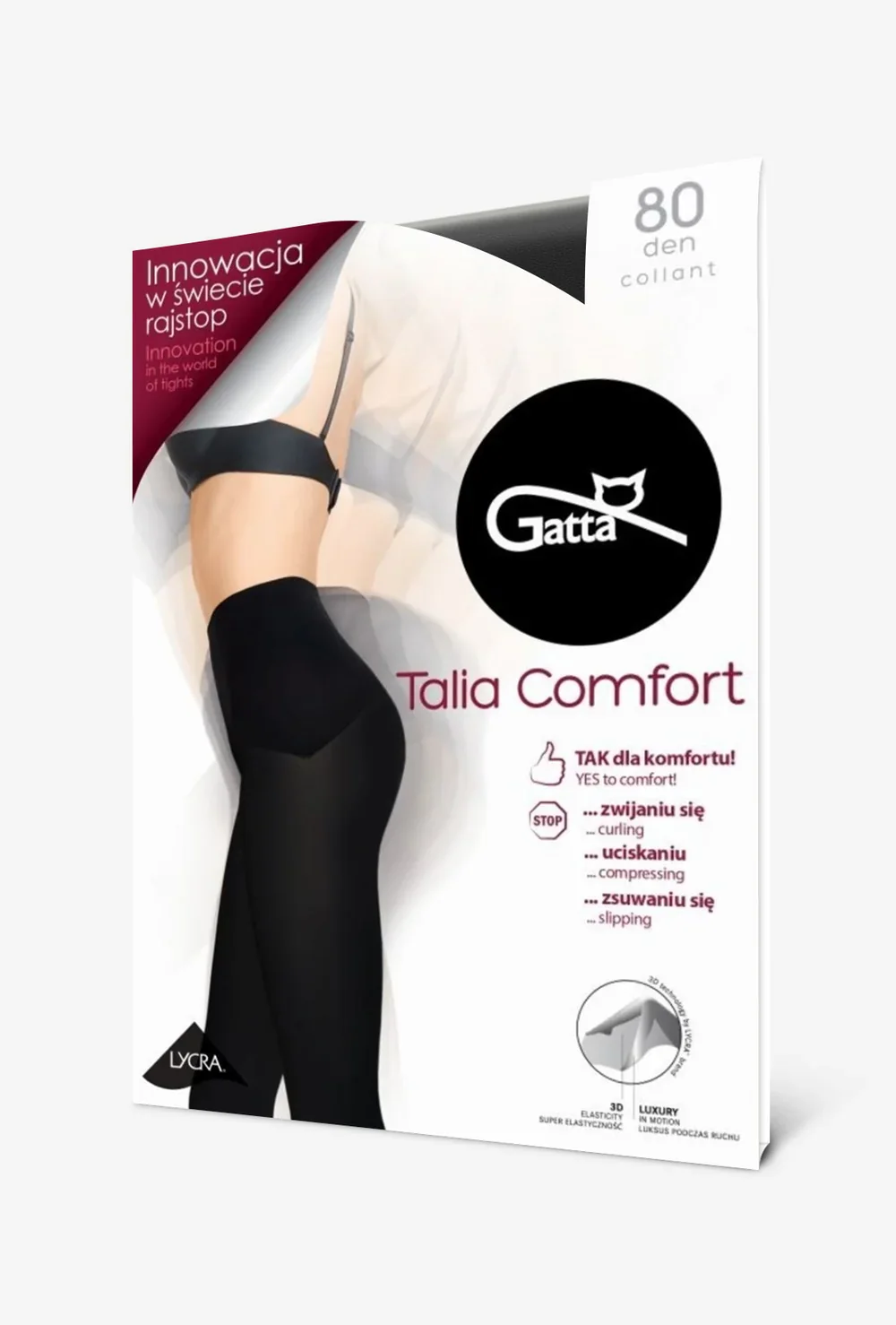Rajstopy bezszwowe ze ściągaczem seammlesowym Talia Comfort 80 den - Image 8