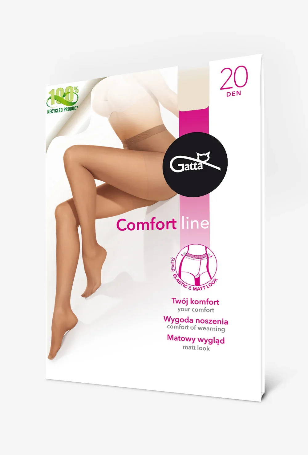 Rajstopy damskie z bezuciskowym ściągaczem Comfort Line 20 den - Image 7