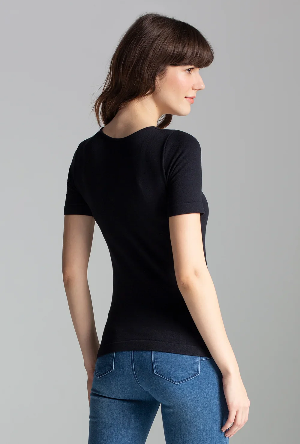 T-shirt z modalu Rib - Image 5