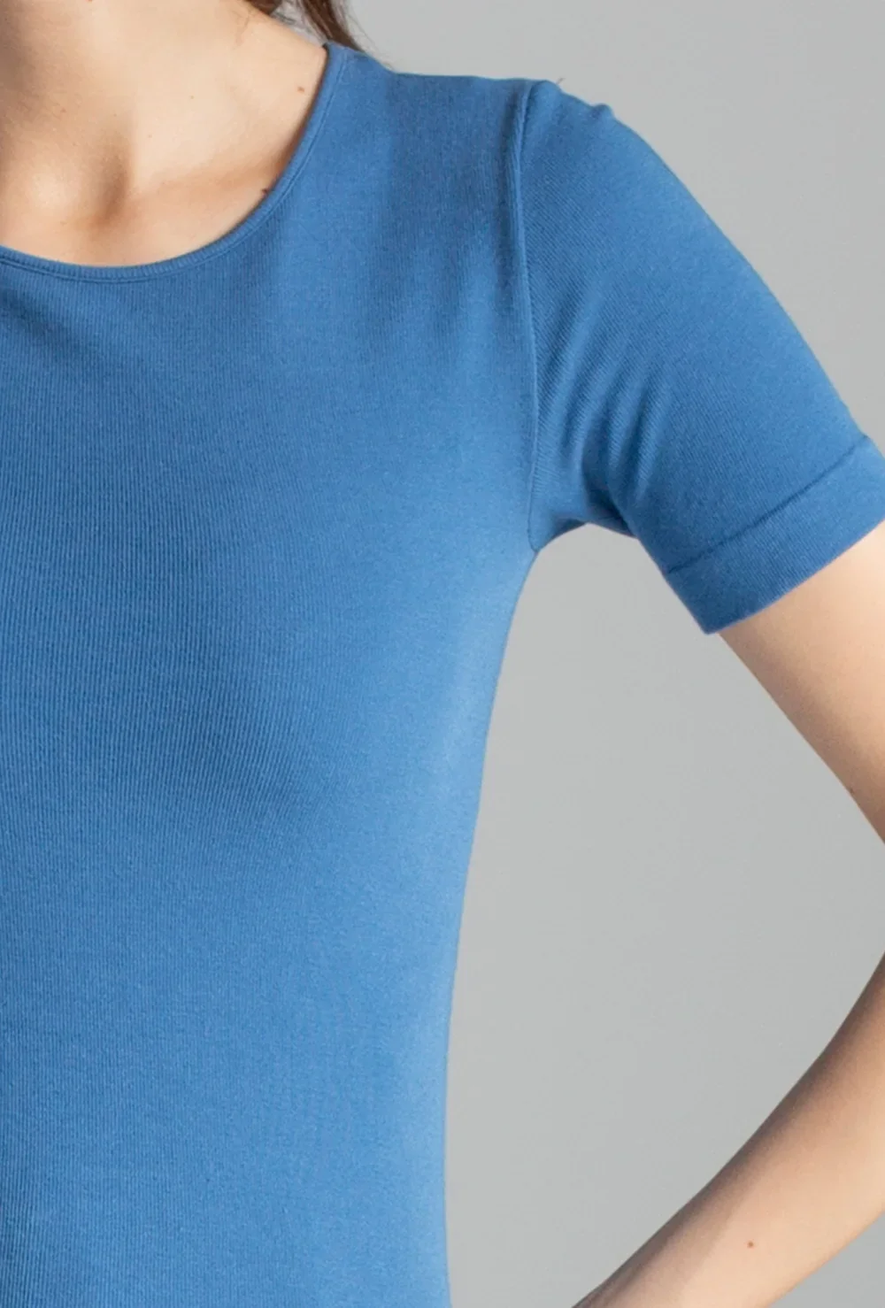 T-shirt z modalu Rib - Image 2