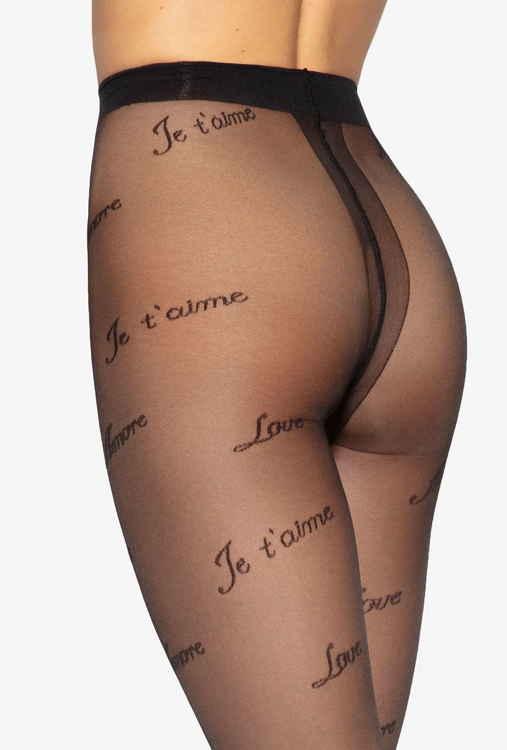 Transparentne rajstopy z napisami Lovely wz. 04 - Image 4