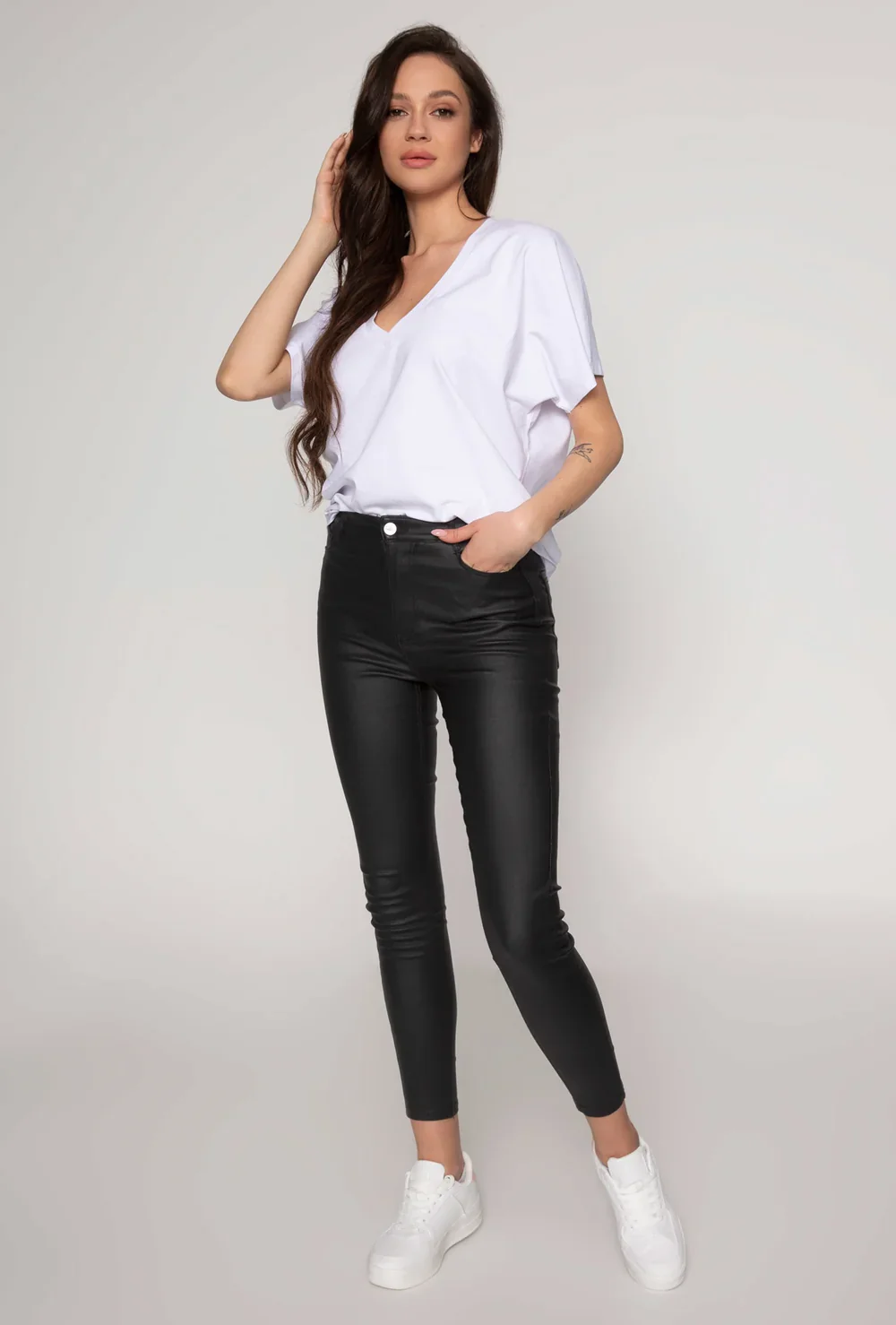 Woskowane spodnie Glam Shine - Image 4